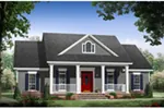 Ranch House Plan Front of House 077D-0254