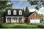 Country House Plan Front of House 077D-0255