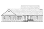 Traditional House Plan Rear Elevation - Carter Hill Country Farmhouse 077D-0255 - Search House Plans and More