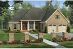 European House Plan Front of Home - Brentwood Place Country Home 077D-0258 - Search House Plans and More