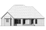 European House Plan Rear Elevation - Brentwood Place Country Home 077D-0258 - Search House Plans and More