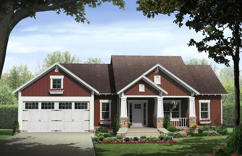 Country House Plan Front of Home - Paxton Hill Country Home 077D-0260 - Shop House Plans and More