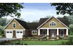 Arts & Crafts House Plan Front of Home - Poplar Cove Craftsman Home 077D-0265 - Shop House Plans and More