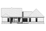 Arts & Crafts House Plan Rear Elevation - Poplar Cove Craftsman Home 077D-0265 - Shop House Plans and More