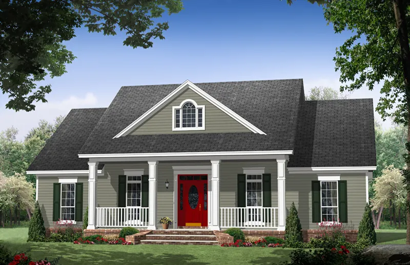 Cape Cod & New England House Plan Front of Home - Williams Lane Farmhouse 077D-0266 - Shop House Plans and More
