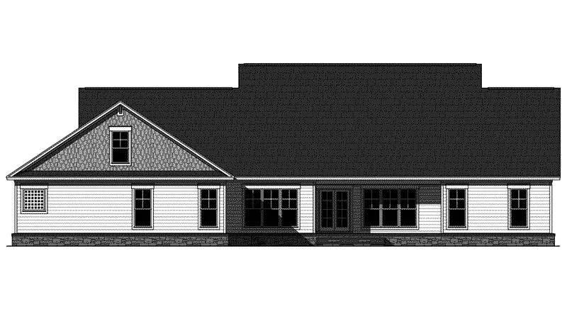 Cabin & Cottage House Plan Rear Elevation - Sadie Court Craftsman Home 077D-0282 - Shop House Plans and More