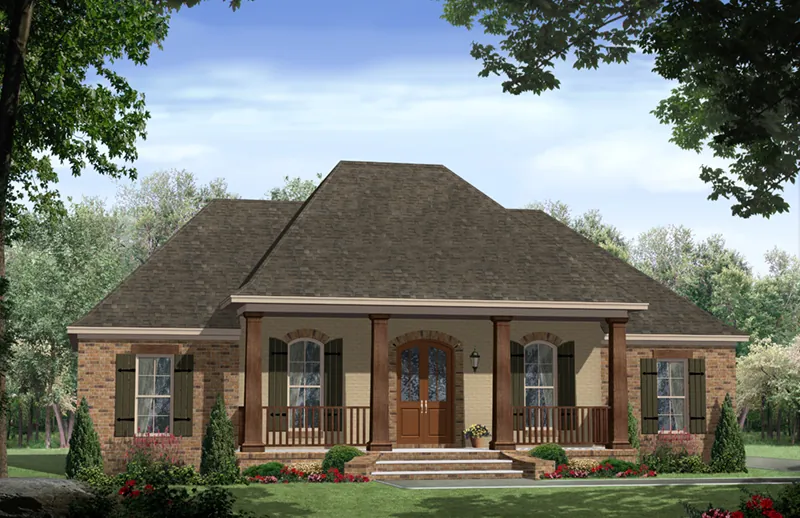 Country House Plan Front of Home - 077D-0287 - Shop House Plans and More