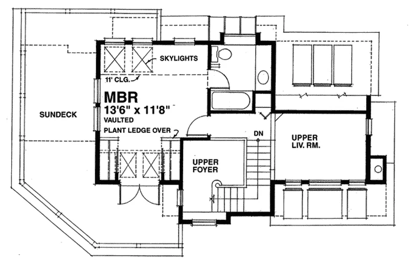 Waterfront House Plan Second Floor - Monticello Waterfront Home 080D-0003 - Shop House Plans and More