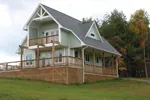 Waterfront House Plan Side View Photo - Redmond Park Rustic Log Home 080D-0004 - Shop House Plans and More