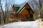 Waterfront House Plan Side View Photo 01 - Redmond Park Rustic Log Home 080D-0004 - Shop House Plans and More
