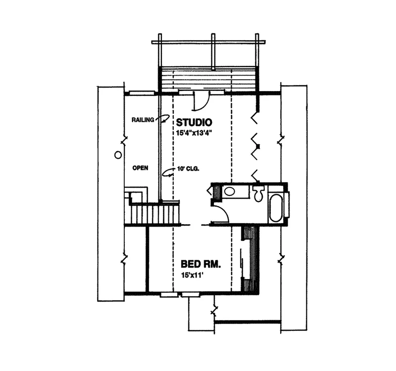 Country House Plan Second Floor - Bassano Rustic Lake Home 080D-0005 - Search House Plans and More