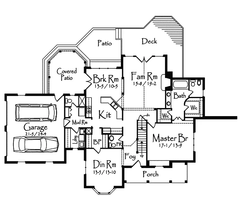 Country French House Plan First Floor - Pardissi European Home 082D-0018 - Shop House Plans and More