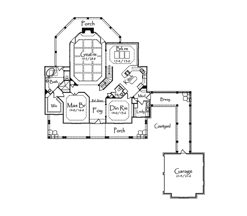 Country House Plan First Floor - Strassburg Luxury Farmhouse 082D-0024 - Shop House Plans and More