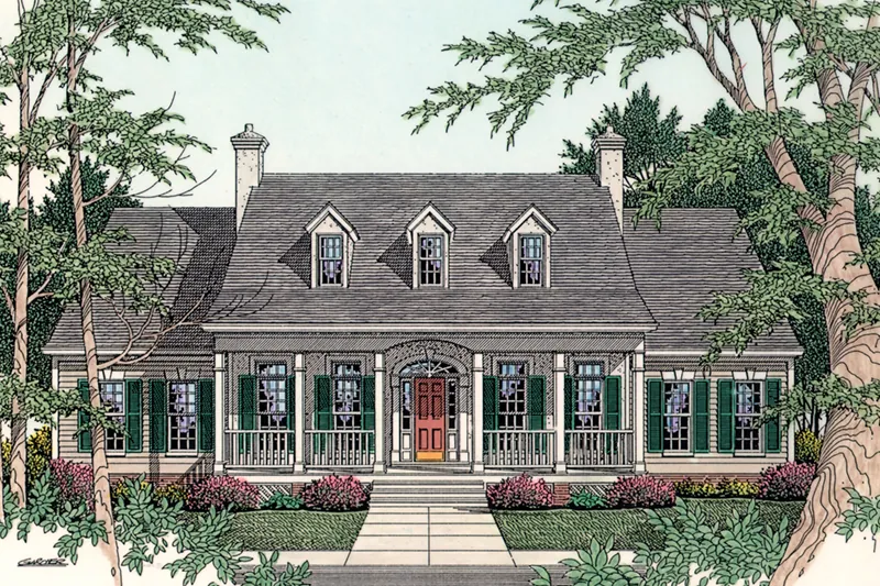 Country House Plan Front of Home - 084D-0069 - Shop House Plans and More