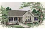 Ranch House Plan Front of Home - 084D-0070 - Shop House Plans and More