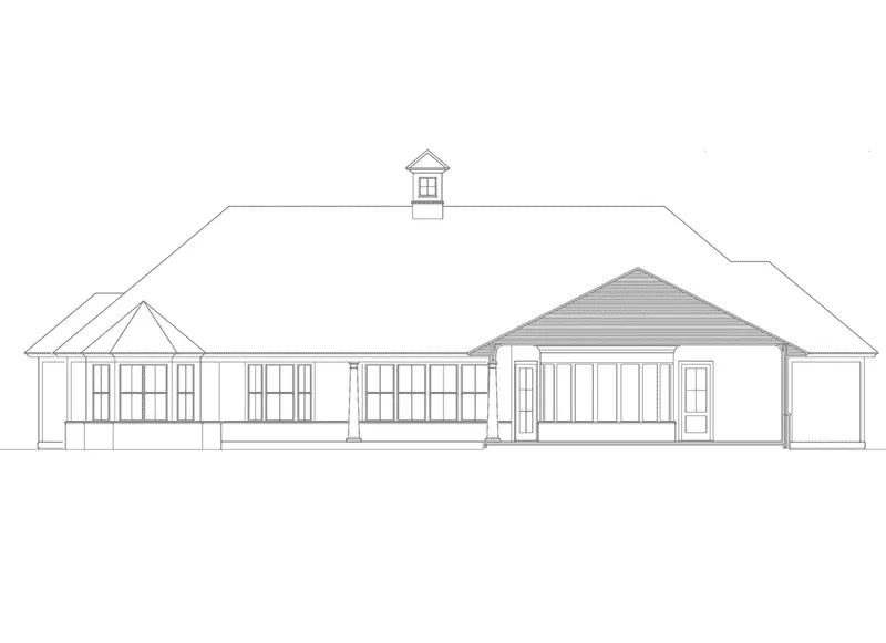 Craftsman House Plan Rear Elevation - 084D-0075 - Shop House Plans and More