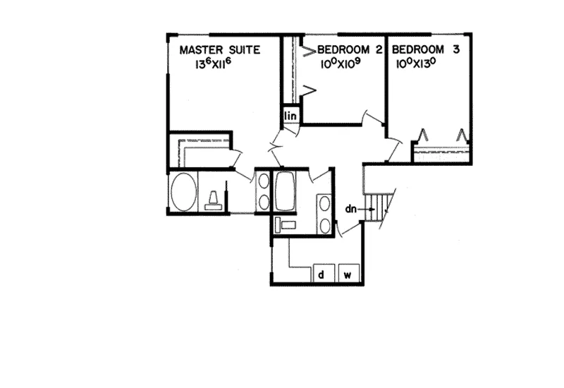 Contemporary House Plan Second Floor - Largent Contemporary Home 085D-0063 - Shop House Plans and More