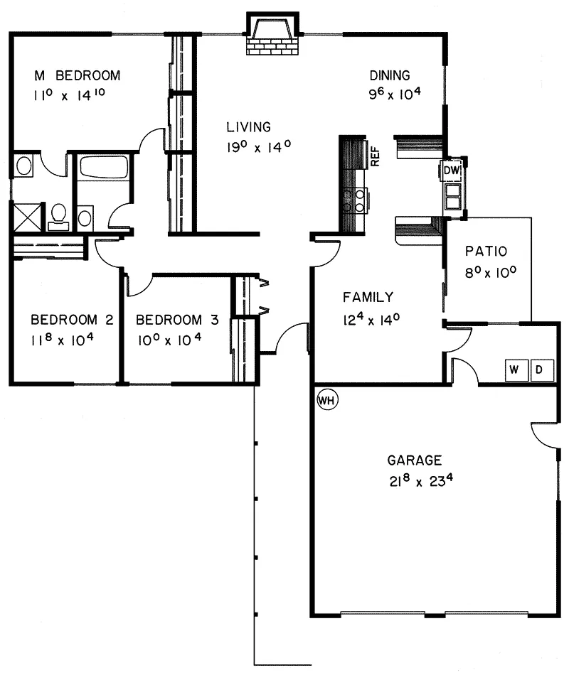 Country House Plan First Floor - Laurelcrest Ranch Home 085D-0106 - Shop House Plans and More