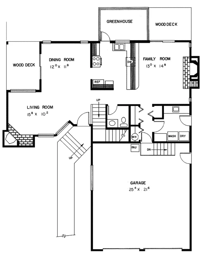 Contemporary House Plan First Floor - Lindenwood Creek Modern Home 085D-0135 - Shop House Plans and More