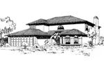 Florida House Plan Front of Home - Dana Southwestern Home 085D-0168 - Search House Plans and More