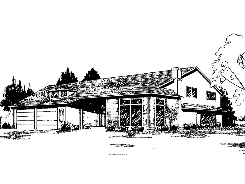 Modern House Plan Front of Home - Arden Cluff Rustic Home 085D-0169 - Search House Plans and More