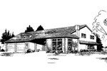 Modern House Plan Front of Home - Arden Cluff Rustic Home 085D-0169 - Search House Plans and More