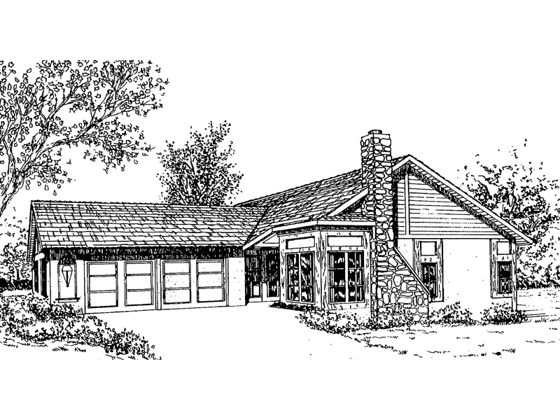 Contemporary House Plan Front of Home - Desloge Rustic Home 085D-0170 - Search House Plans and More