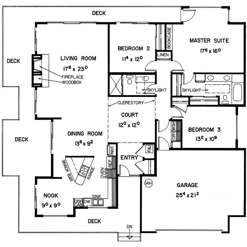 Florida House Plan First Floor - Greenbrook Ranch Home 085D-0191 - Search House Plans and More
