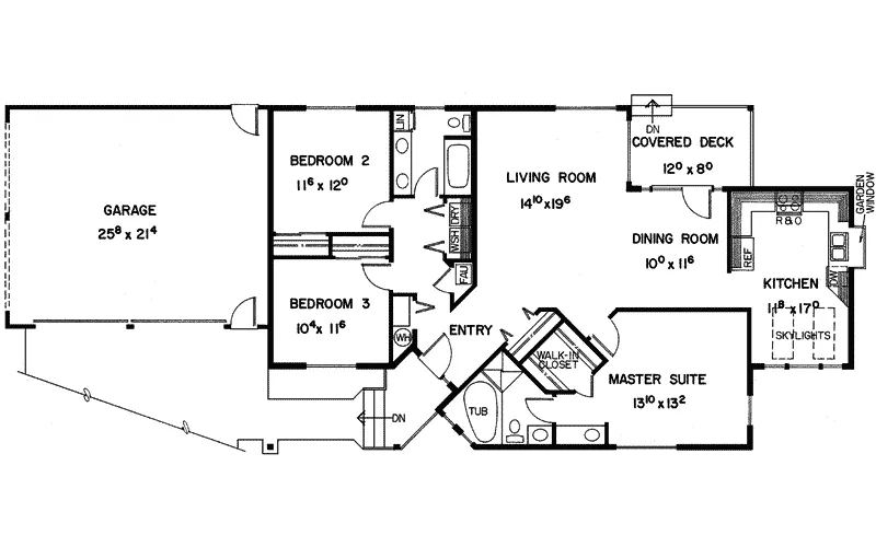 Country House Plan First Floor - Van Holly Ranch Home 085D-0196 - Shop House Plans and More