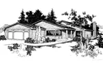 Ranch House Plan Front of Home - Crane Creek Ranch Home 085D-0232 - Search House Plans and More