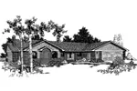 Contemporary House Plan Front of Home - Catawissa Park Ranch Home 085D-0235 - Search House Plans and More