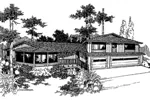Mountain House Plan Front of Home - Forestcrest Rustic Mountain Home 085D-0242 - Search House Plans and More