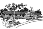 Traditional House Plan Front of Home - Little Flower Ranch Home 085D-0252 - Shop House Plans and More