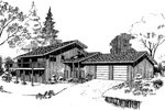 Mountain House Plan Front of Home - Sage Valley Atrium Home 085D-0295 - Shop House Plans and More