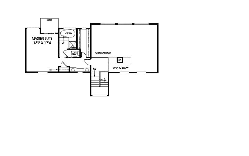 Contemporary House Plan Second Floor - Deep Hollow Southwestern Home 085D-0326 - Search House Plans and More
