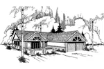Contemporary House Plan Front of Home - Windfall Farm Ranch Home 085D-0347 - Shop House Plans and More