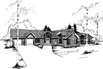Traditional House Plan Front of Home - Chandellay Ranch Home 085D-0351 - Search House Plans and More
