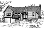 Victorian House Plan Front of Home - Sagebrush Trail Split-Level Home 085D-0353 - Shop House Plans and More