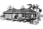 Contemporary House Plan Front of Home - Valvero Ranch Home 085D-0365 - Shop House Plans and More