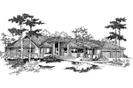 Luxury House Plan Front of Home - Everett Manor Luxury Ranch Home 085D-0395 - Search House Plans and More