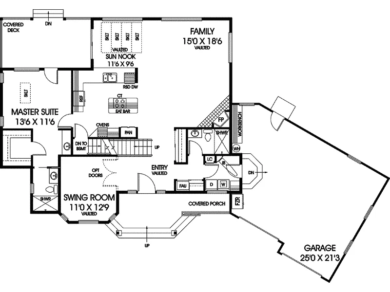 Country House Plan First Floor - Cristo Hill Traditional Home 085D-0478 - Search House Plans and More