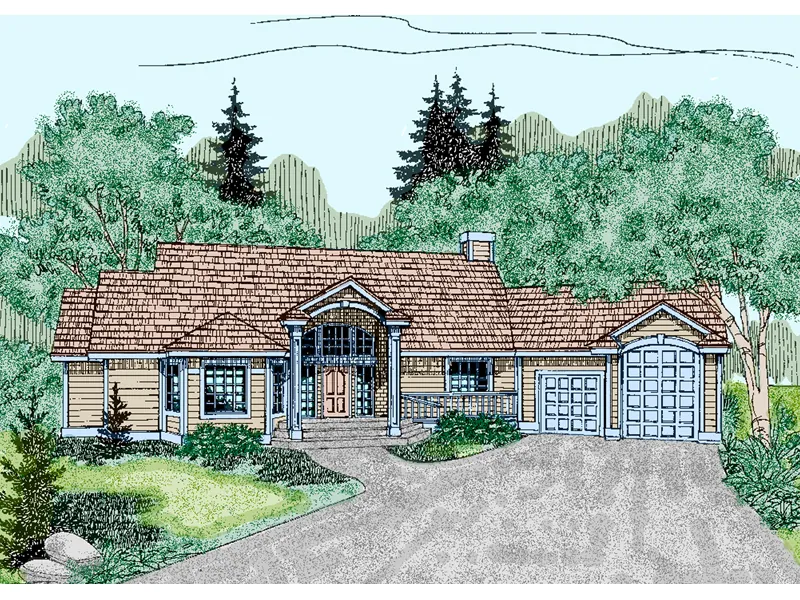 Country House Plan Front of Home - Cristo Hill Traditional Home 085D-0478 - Search House Plans and More