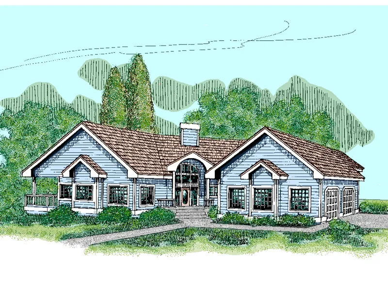 Country House Plan Front of Home - Theordore Contemporary Home 085D-0480 - Shop House Plans and More