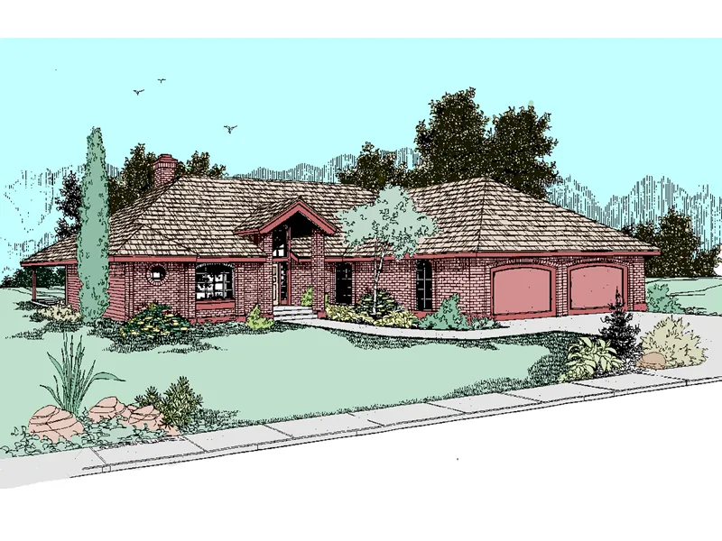 European House Plan Front of Home - Thornfield Contemporary Home 085D-0493 - Shop House Plans and More
