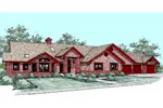 Ranch House Plan Front of Home - Curran Luxury Ranch Home 085D-0510 - Search House Plans and More