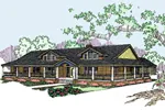 Country House Plan Front of Home - Aubrey Hill Luxury Lake Home 085D-0534 - Search House Plans and More