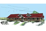 Ranch House Plan Front of Home - Robyn Park Rustic Ranch Home 085D-0536 - Shop House Plans and More