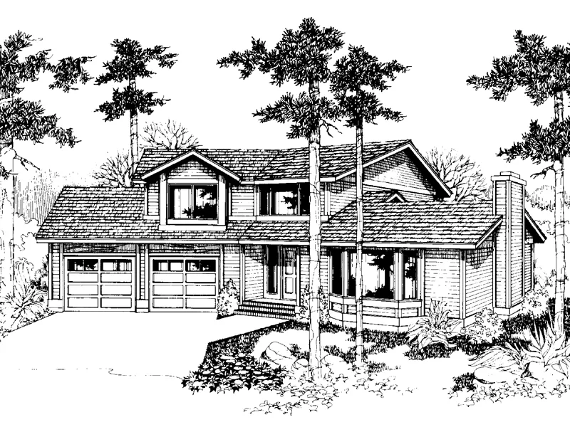 Country House Plan Front of Home - Blair Creek Contemporary Home 085D-0546 - Search House Plans and More