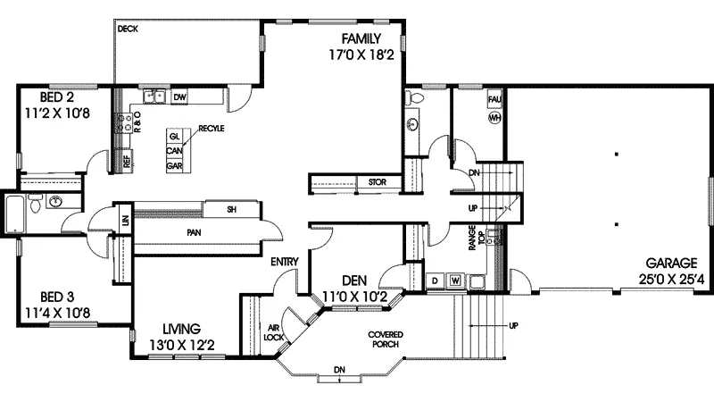 Contemporary House Plan First Floor - Portsmouth Contemporary Home 085D-0547 - Shop House Plans and More