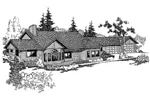 Traditional House Plan Front of Home - Camborne Way Contemporary Home 085D-0548 - Search House Plans and More